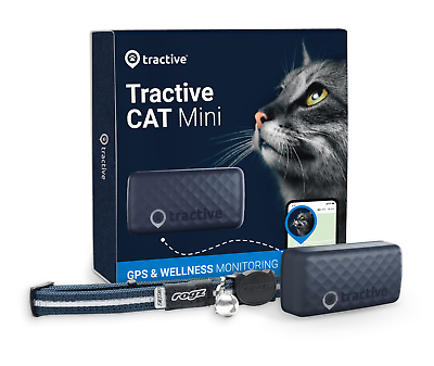 #ad Tractive Mini GPS Cat Tracker 6.5 lbs Dark Blue Refurbished $29.99