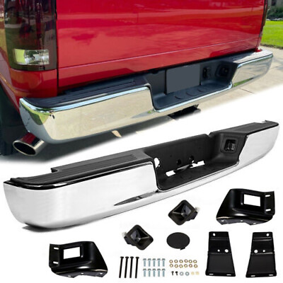 #ad #ad For 04 08 Dodge RAM 1500 2500 3500 HD New Chrome Rear Step Bumper Assembly $135.15