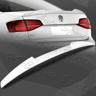 #ad For 2011 2018 Volkswagen VW Jetta W Power Pearl White V Style Trunk Spoiler Wing $76.99