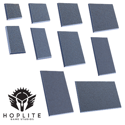 #ad Hoplite Textured Magnetizable Square Bases Fantasy Square Bases 25mm 30mm $3.99
