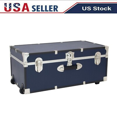 #ad Explorer 30quot; Trunk with Wheels amp; Lock Blue Free shipping $76.48
