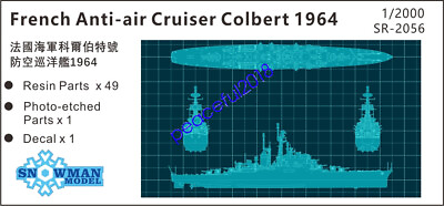 #ad Snowman SR 2056 1 2000 French Anti air Cruiser Colbert 1964 Model Kit $55.31