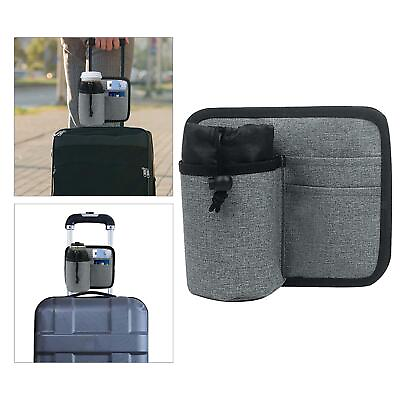 #ad Luggage Cup Holder Suitcase Drink Carrier Fits Roll on Carry on Suitcase Handle $14.83