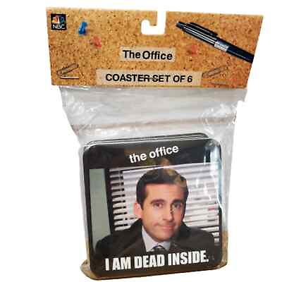 #ad New Silver Buffalo The Office I Am Dead Inside Michael Scott Coaster Set of 6 $11.20