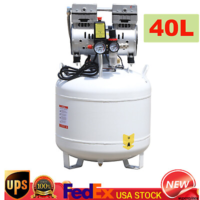 #ad 40 Liter Portable Dental Air Compressor Oil Free Silent Air Pump 110V $294.51