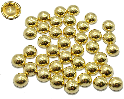 #ad 500 Gold Tone Acrylic Round Dome Studs 6mm No Hole Cell Phone Deco Bow Center $2.96