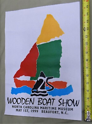 #ad 1999 NC Maritime Museum Boat Show Paper Flyer NOS $19.95