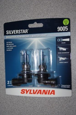#ad Sylvania Silverstar 9005 Pair Set High Performance Headlight 2 Bulbs NEW $19.99