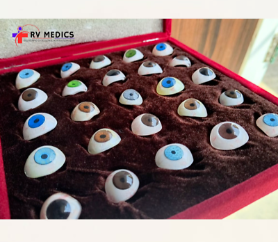 #ad Ocular Prosthesis Artificial Prosthetic Unique 25 Eye Set With Soft Carry Case $183.14