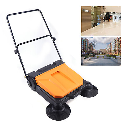 26quot; Eco Friendly Floor Push Sweeper Portable Silent for Industrial Large Area $116.00