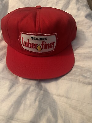 #ad vintage snapback trucker hat. Oil. Luber Finer $12.00