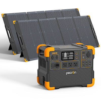 #ad PECRON E1500LFP Portable Power Station 1536Wh Generator with 2*200W Solar Panels $1317.00