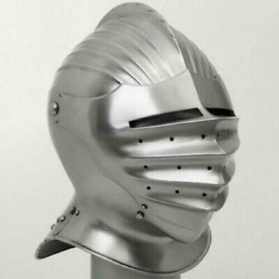 #ad VIKING Knight 18GA Steel Medieval Larp Tournament Close Armet Armor Helmet $203.81