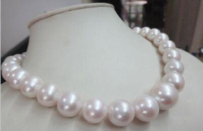 #ad Gorgeous AAA 11 12mm Round Akoya White Natural Pearl Necklace 14KP $89.99