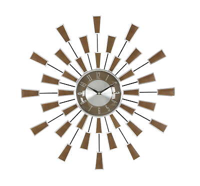 #ad 22quot; Brown Metal Starburst Wall Clock $265.31