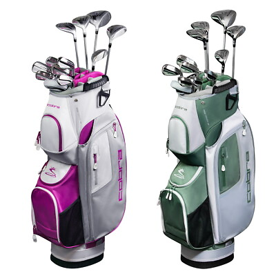 #ad Cobra Women#x27;s Fly XL Cart Bag Complete Set Available in Plum or Olive $799.00