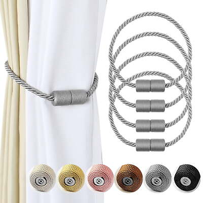 #ad 4PCS Magnetic Curtain Tiebacks Outdoor Elegant Decorative Tie Backs for Drape US $8.59