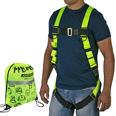 #ad #ad Safety Harness 1D Ring Fall Protection Full Body ANSI OSHA UL JORESTECH $34.99