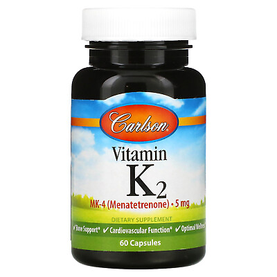 #ad #ad Carlson Labs Vitamin K2 5 mg 60 Capsules Gluten Free Preservative Free $21.17