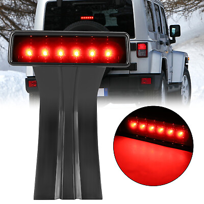 #ad Smoked Lens LED Third Tail Brake Light Rear Stop Lamp For 07 18 Jeep Wrangler JK $17.98