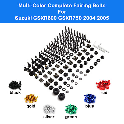 #ad #ad Fit For Suzuki GSXR600 GSXR750 2004 2005 K4 Fairing Bolts Fastener Screws Kit $19.99