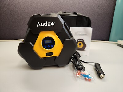 Audew portable in car tire air compressor pump 12v With Carrying Case New $35.00