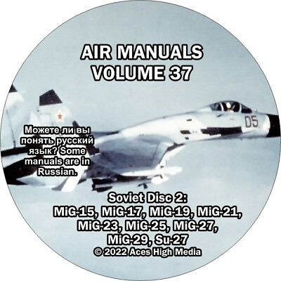 #ad Soviet Flight manuals on CD Disc 2 MiG 29 MiG 25 Su 27 and many more $19.99