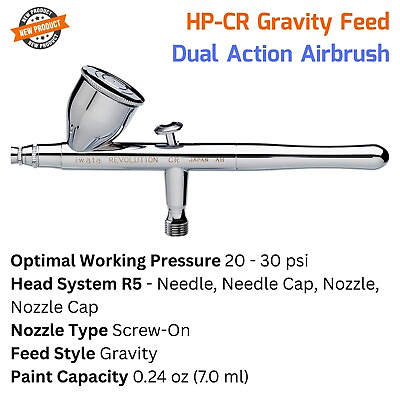 Gravity Feed Airbrush for Fine Detail Work Painting Model Priming Shading Spray $188.52