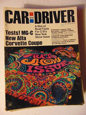 #ad CAR and DRIVER Magazine May 1968 Tests MG C $7.50