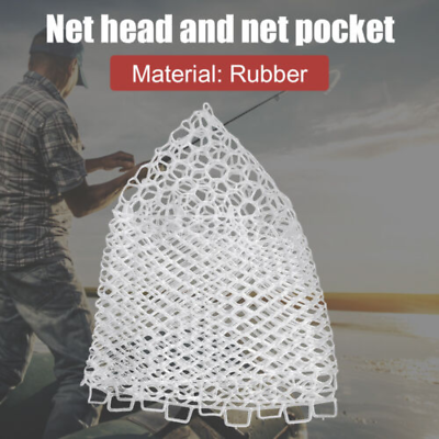 #ad Replacement Landing Dip Net Collapsible Fishing Nets Mesh Fish Catch Trap Rubber $20.72