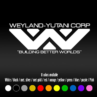 #ad 8quot; Weyland Yutani Corporation Alien Car Window Diecut Vinyl Decal sticker $7.66