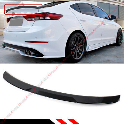#ad For 2017 18 Hyundai Elantra Painted Glossy Black H Style Trunk Lid Spoiler Wing $59.99
