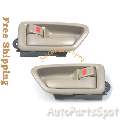#ad E1D36 Inside Door Handle Front Rear Left Right 2PCS Tan For 97 01 Toyota Camry $10.15