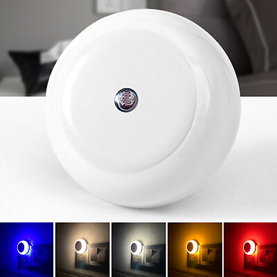 #ad Round Wall Light Plug Play Illumination Light Sensor Control Staircase $7.56