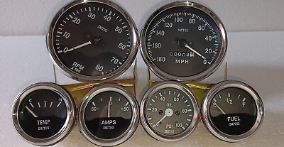 #ad Smiths Replica Kit Elec Temp Oil Fuel Amp GaugeSpeedometer Tacho 100 mm $33.60