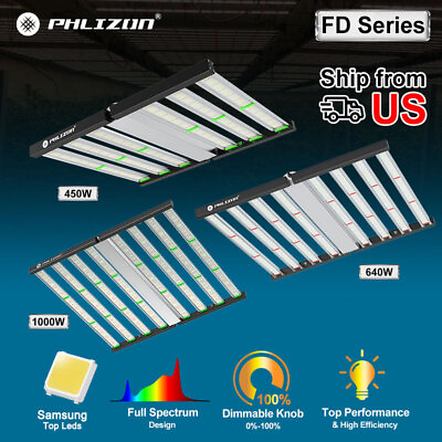 #ad PHLIZON FD4500 6500 8000 LED Grow Light Bar Full Spectrum Commercial Indoor Grow $281.64