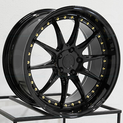 #ad Aodhan DS07 DS7 18x10.5 5x114.3 15 Gloss Black Wheel 18quot; inch Alloy Rim 73.1 $224.75