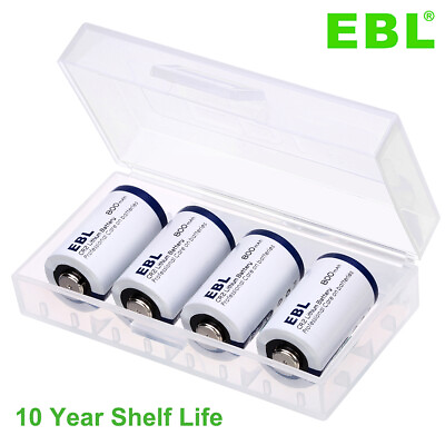 #ad 4x 3V 800mAh CR2 Lithium Battery DLCR2ELCR2 Case For Camera Flashlight Toys $9.09