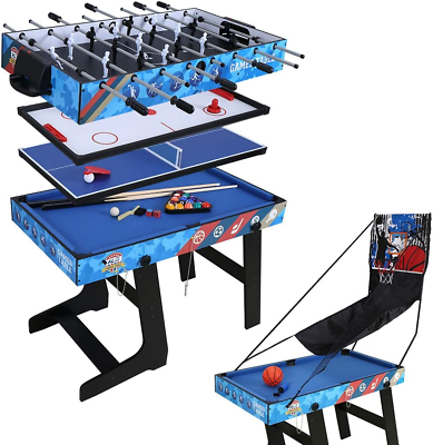 #ad Multi Game Table 5 In 1 Combo Game Table 5 Games with Hockey Billiards Table $250.99