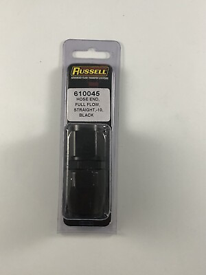 #ad Russell HOSE END FULL FLOW STRAIGHT 10 BLACK Gl.2 $9.00
