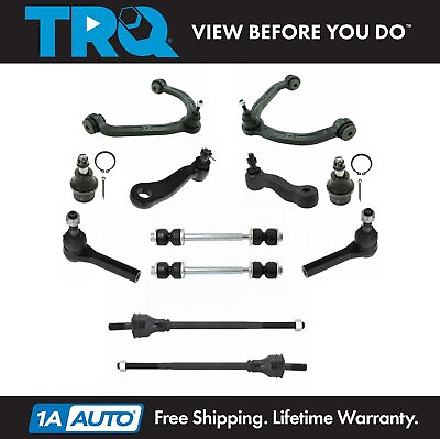 #ad TRQ 12pc Steering Suspension Kit Control Arms Ball Joints Tie Rods End Links $204.95