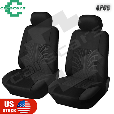 #ad Universal Auto Seat Covers for Car Truck SUV Van Front seats Black 4PCS HOT $21.84