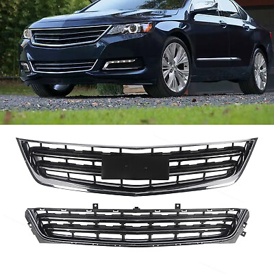 #ad Fits 2014 2020 Chevrolet Chevy Impala Chrome LT LS Front Upper Lower Grille Set $83.83