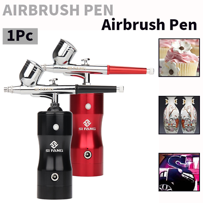 #ad 0.4mm Portable Mini Airbrush Compressor USB Spray Gun Kit Paint Tattoo Cake Tool $57.12