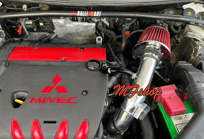 #ad Black Red For 2008 2014 Mitsubishi Lancer 2.0L 2.4L L4 Air Intake Kit Filter $81.00