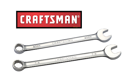 Craftsman Wrenches Polished Combination SAE or MM 12pt $16.95