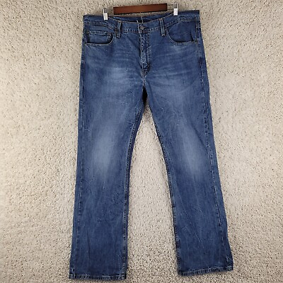 #ad Levis 527 Bootcut Jeans Men#x27;s Size W38 X L32 Blue Denim Medium Wash Cotton $22.88