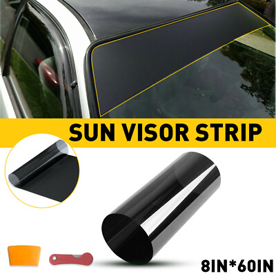 #ad 8*60inch Car Window Tint Windshield Sun visor Vinyl Decal Strip Sticker US $10.99