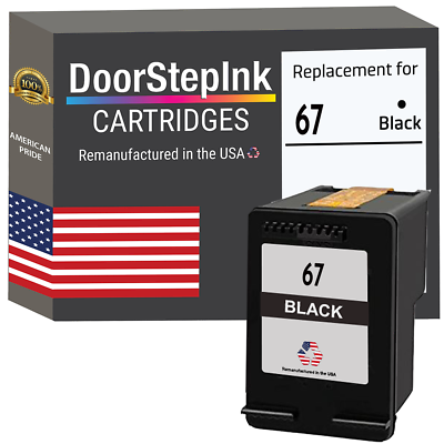 #ad DoorStepInk Remanufactured in the USA Ink Cartridge for HP 67 Black $12.99