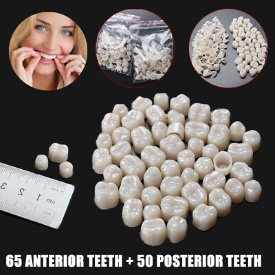 #ad 130X Resin Dental Temporary Anterior Crown Front Amp Back Tooth Molar $1.69